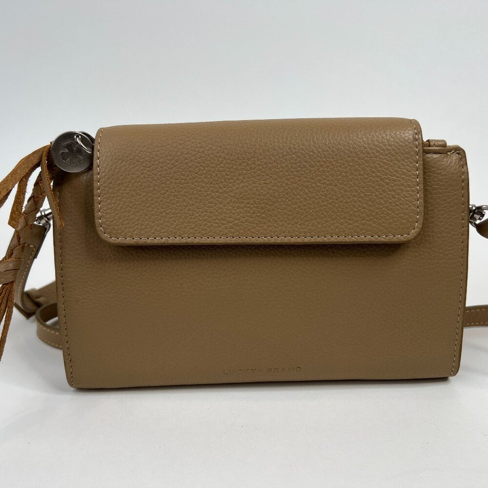 Lucky Brand Azbi Crossbody, Distressed Natural